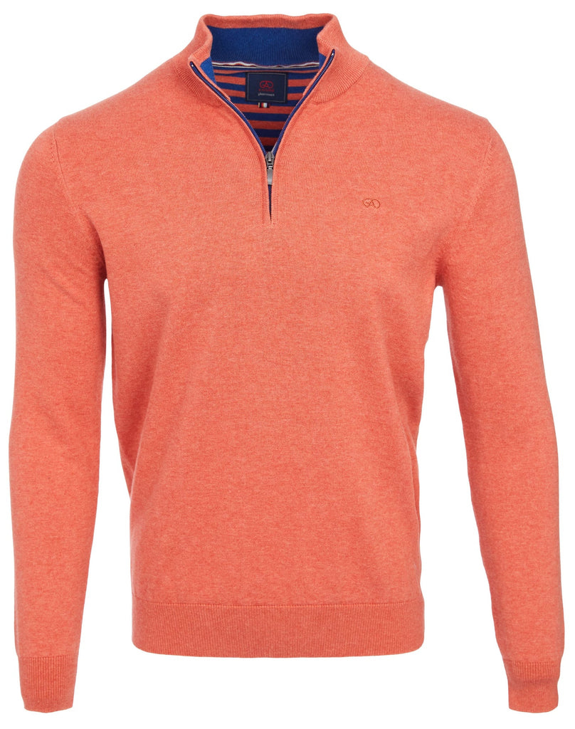 Andre Adare Half Zip Sweater - Mango