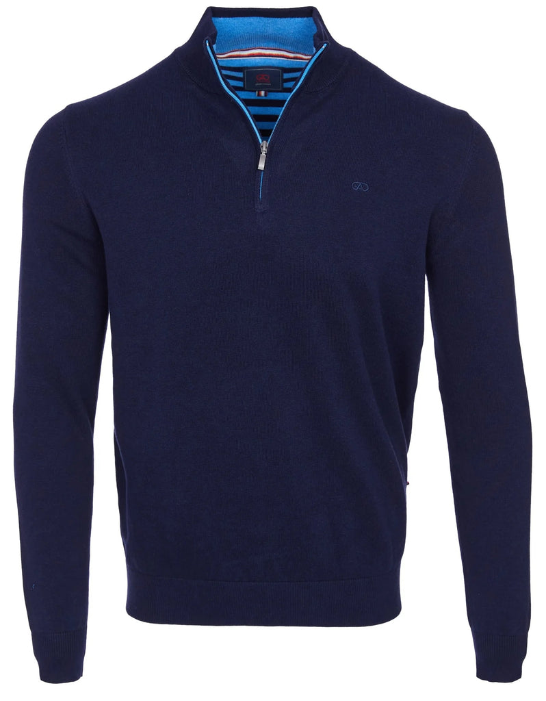 Andre Adare Half Zip Sweater - Navy