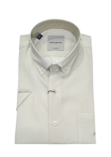 Dario Beltran Afano Short Sleeve Casual Shirt - Beige