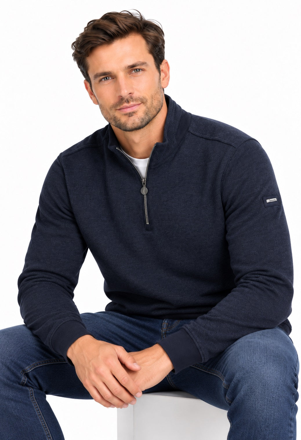 6th Sense Cloud Air Half Zip Sweatshirt - Navy