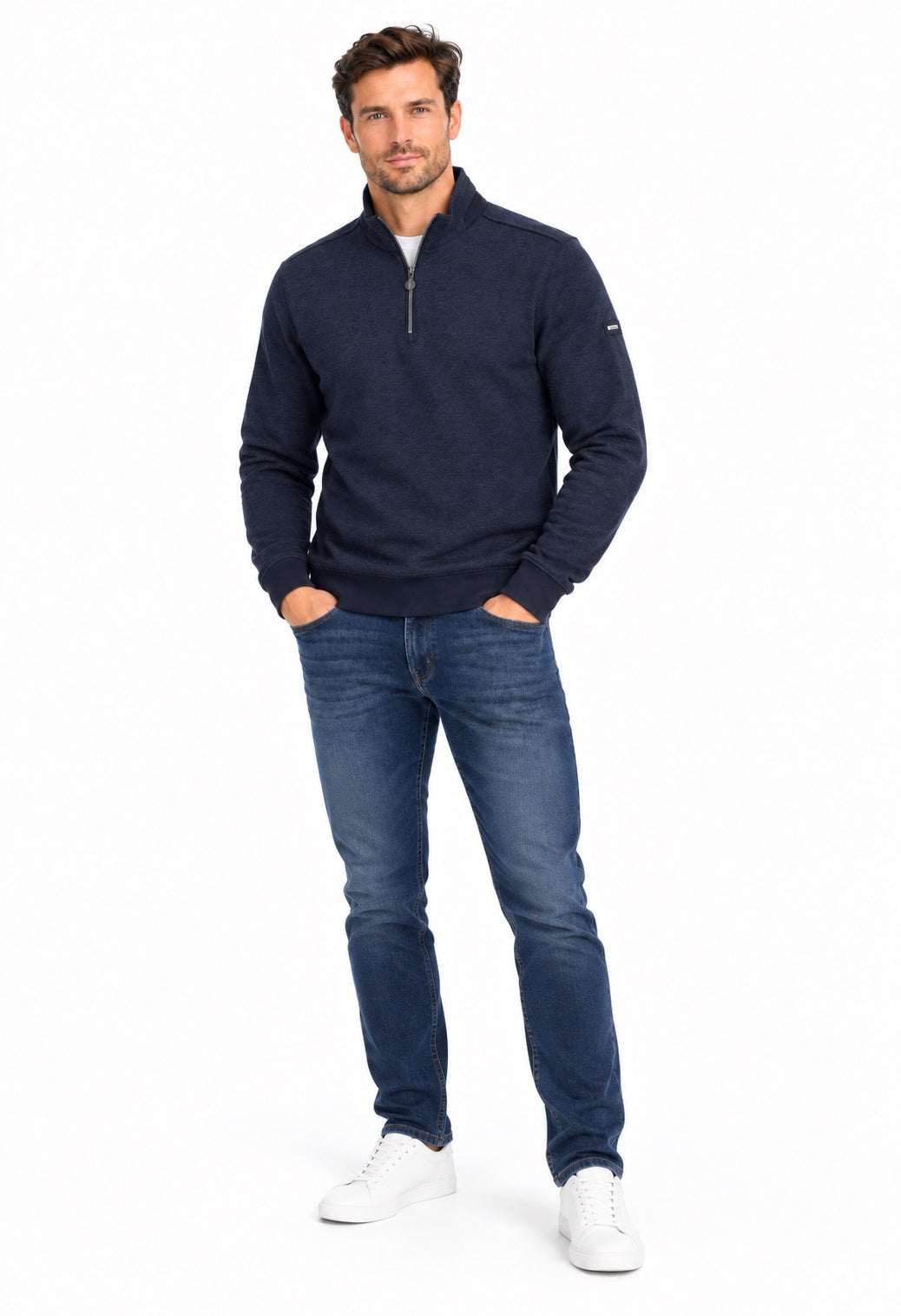 6th Sense Cloud Air Half Zip Sweatshirt - Navy