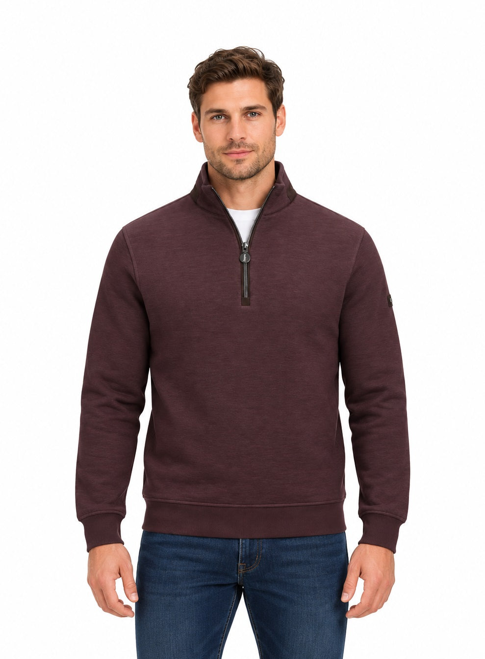 6th Sense Cloud Air Half Zip Sweatshirt - Plum