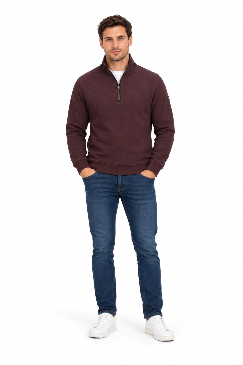 6th Sense Cloud Air Half Zip Sweatshirt - Plum