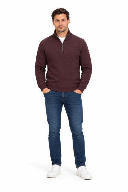 6th Sense Cloud Air Half Zip Sweatshirt - Plum