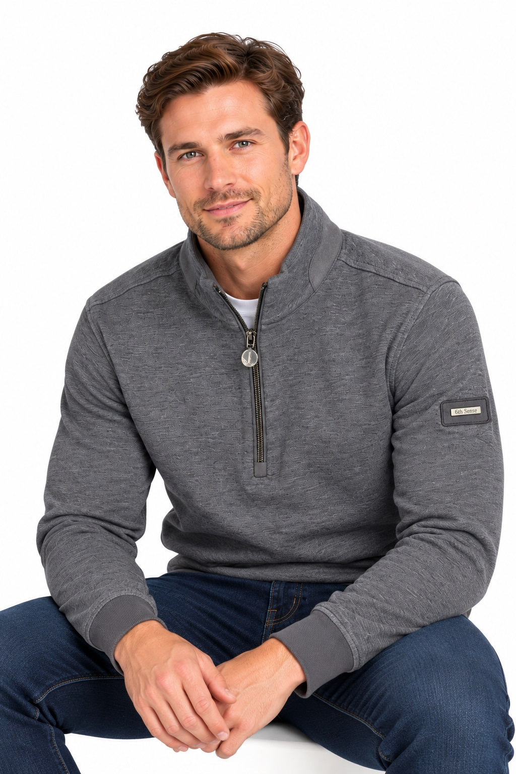 6th Sense Cloud Air Half Zip Sweatshirt - Shade