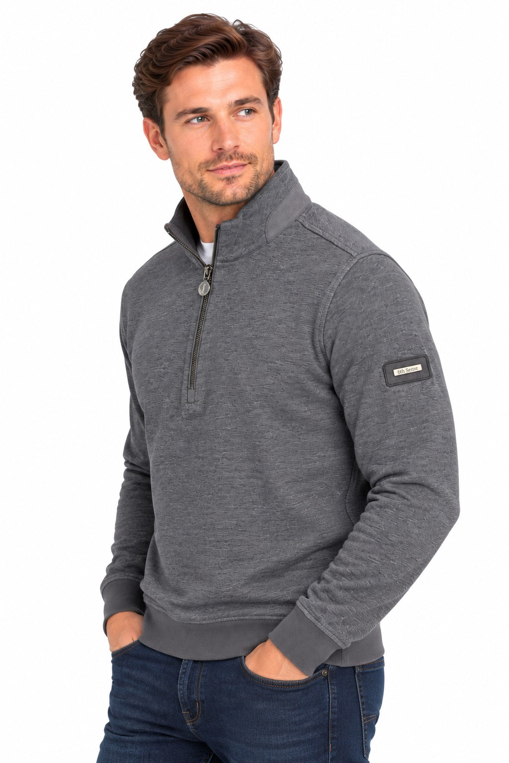 6th Sense Cloud Air Half Zip Sweatshirt - Shade