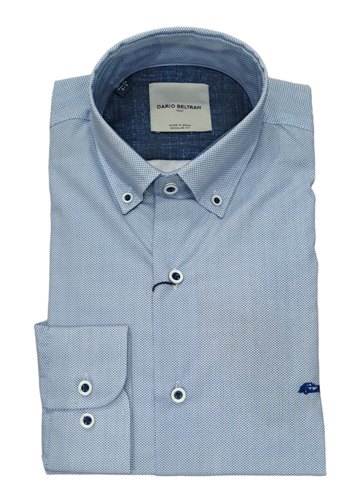 Dario Beltran Albesa Long Sleeve Casual Shirt - Blue