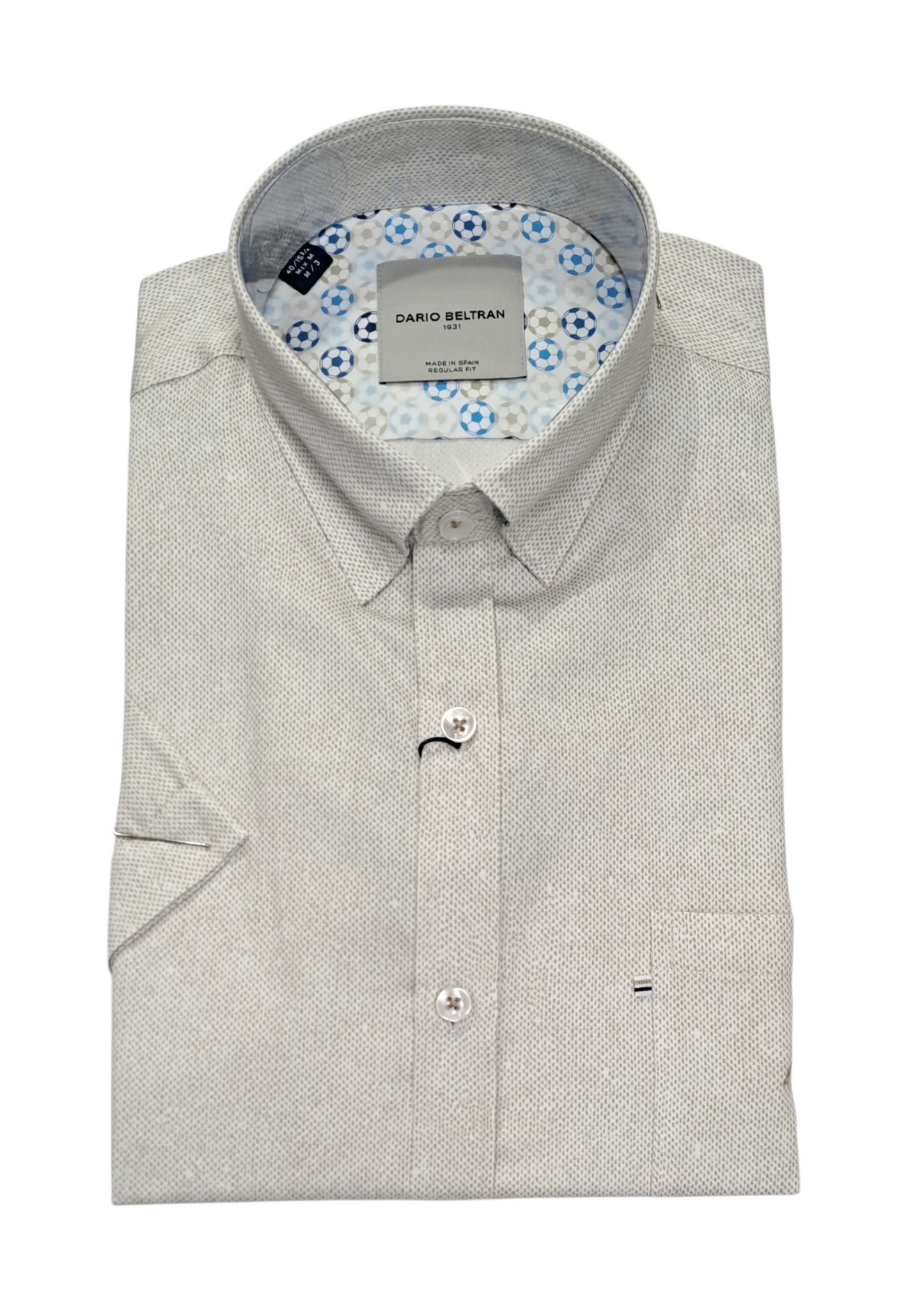 Dario Beltran Ancho Short Sleeve Casual Shirt - Beige