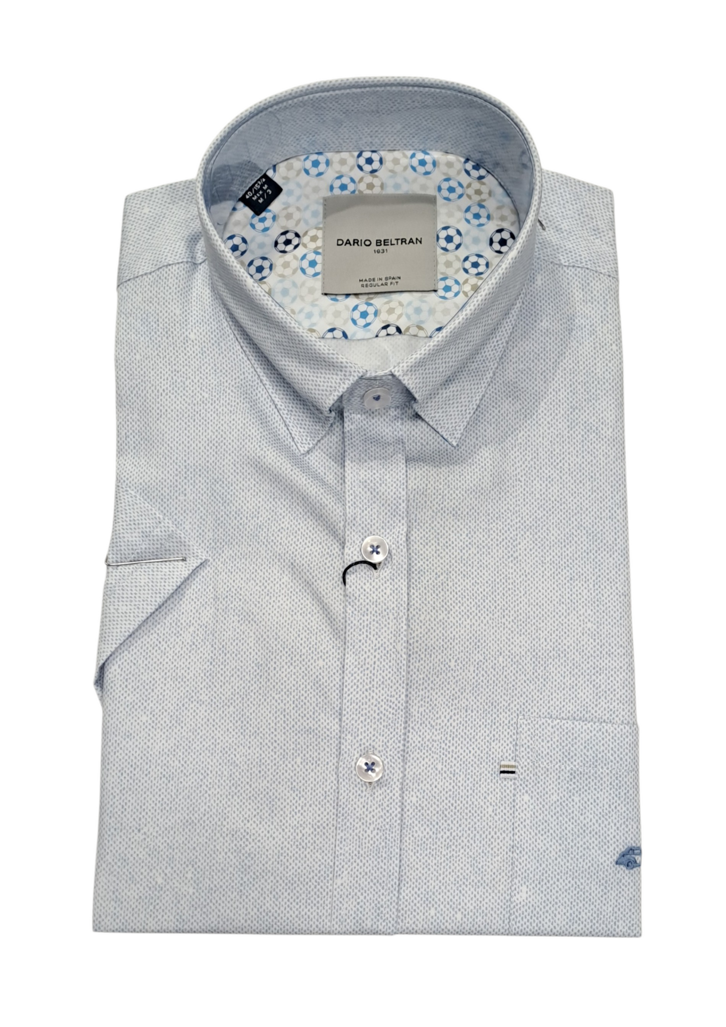 Dario Beltran Ancho Short Sleeve Casual Shirt - Blue