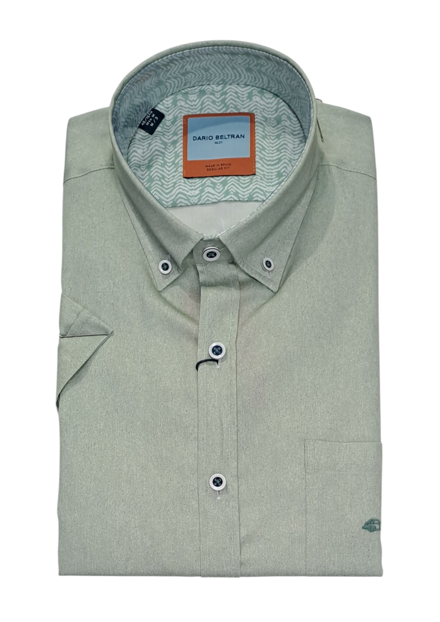 Dario Beltran Anima Short Sleeve Casual Shirt - Green