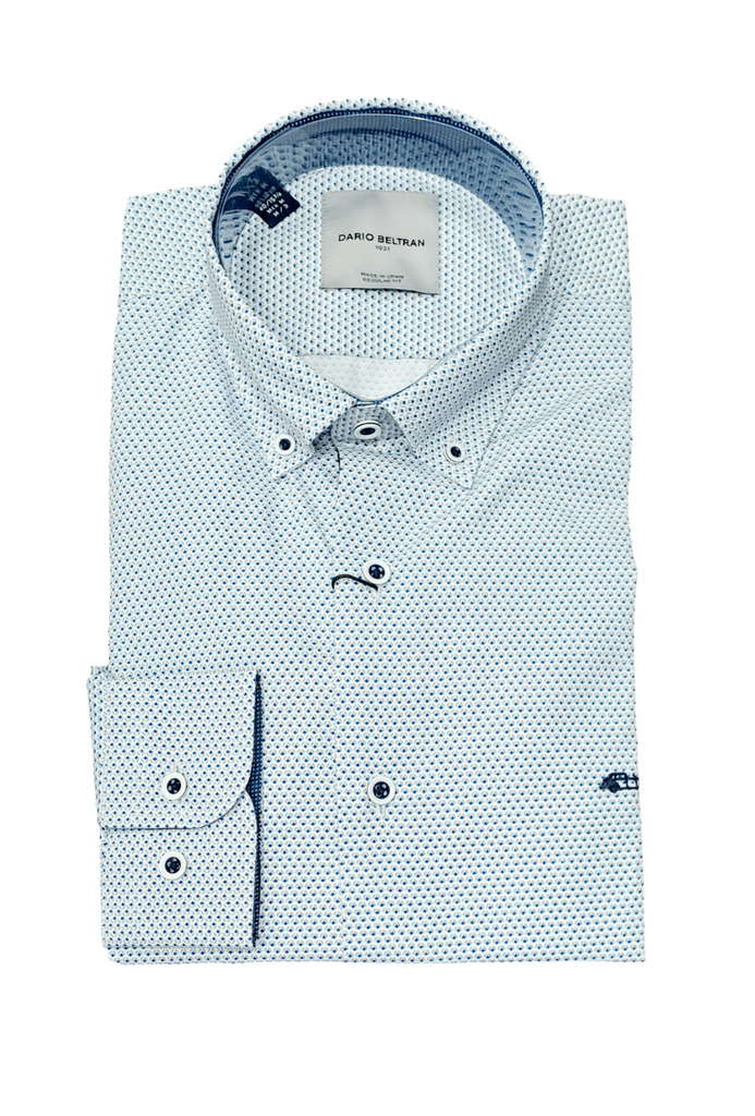 Dario Beltran Ansoain Regular Fit Casual Shirt - Blue