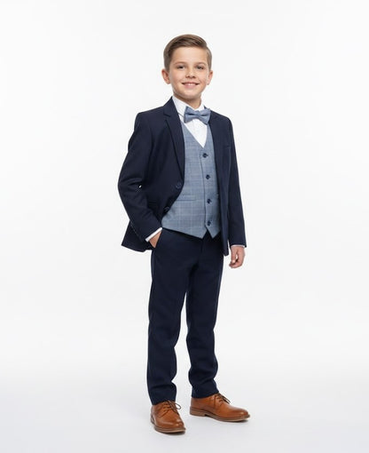 Boys Standar Felix 3 Piece Suit - Navy