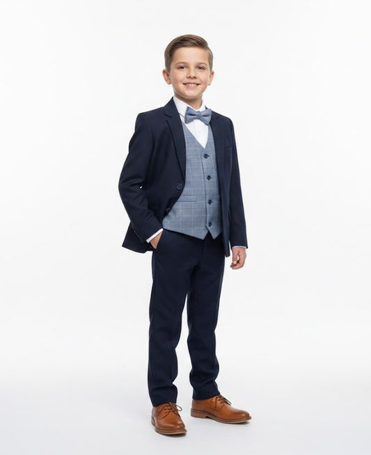 Boys Standar Felix 3 Piece Suit - Navy