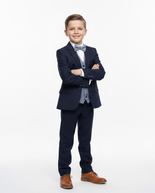 Boys Standar Felix 3 Piece Suit - Navy