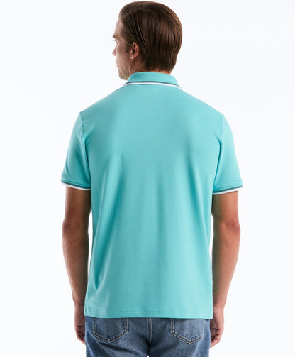 Original Penguin Sticker Pete Tipped Pique Polo Shirt - Aquarelle