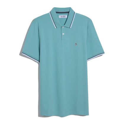 Original Penguin Sticker Pete Tipped Pique Polo Shirt - Aquarelle