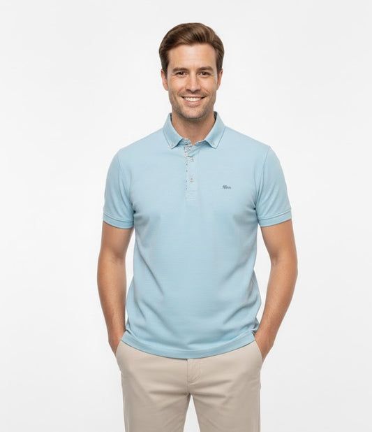 Dario Beltran Short Sleeve Polo - Aqua