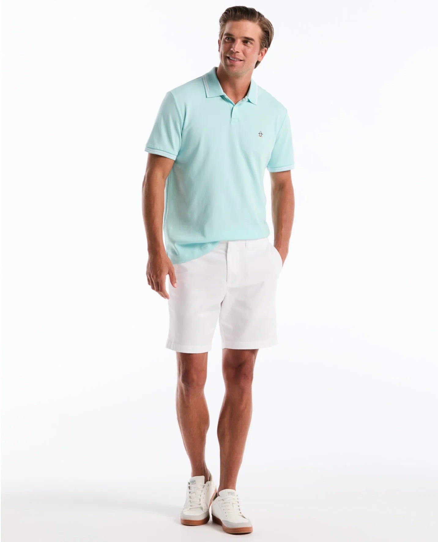 Original Penguin Icon Tipped Polo Shirt - Plume