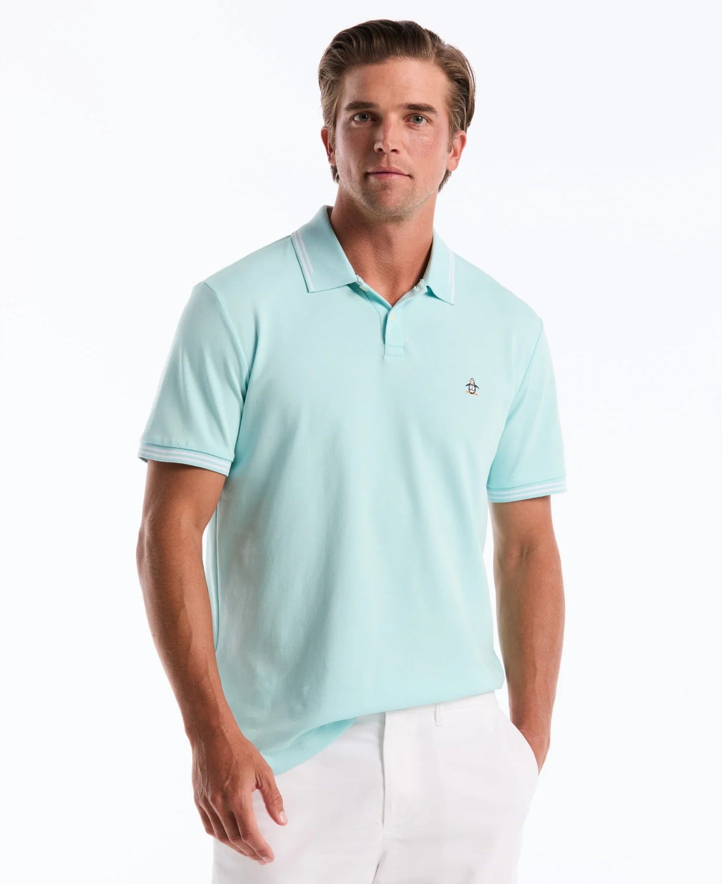 Original Penguin Icon Tipped Polo Shirt - Plume