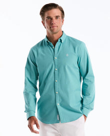 Original Penguin Long Sleeve Oxford Shirt - Aquarelle