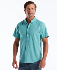 Original Penguin Short Sleeve Oxford Shirt - Aquarelle