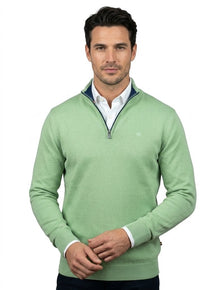 Andre Arklow Half Zip Sweater - Sage