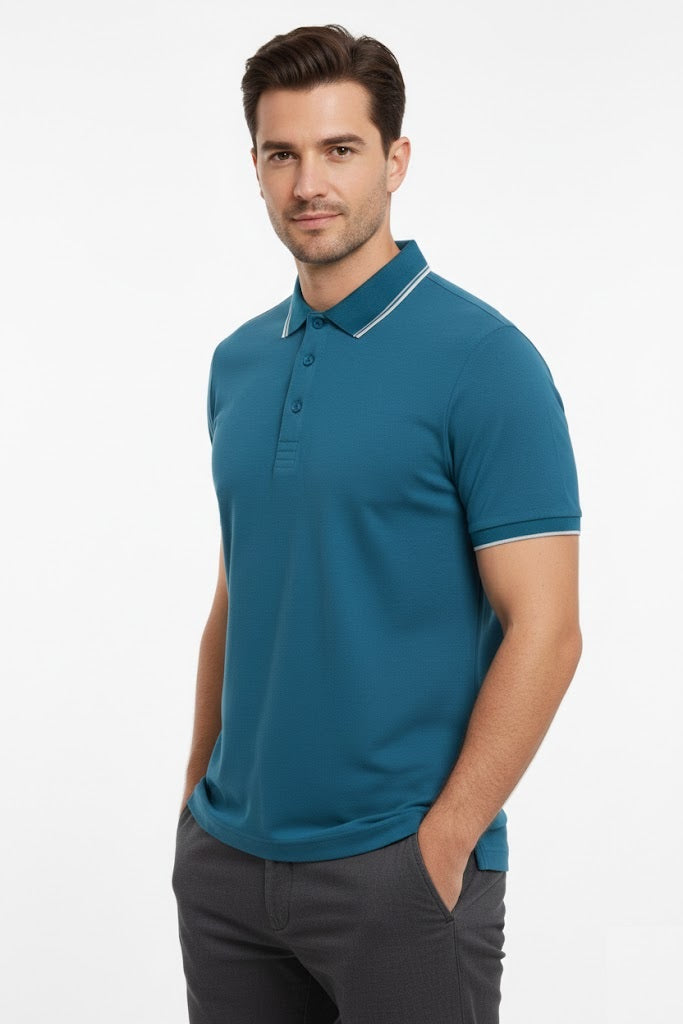 6th Sense Astonish Short Sleeve Polo Shirt - Balsam