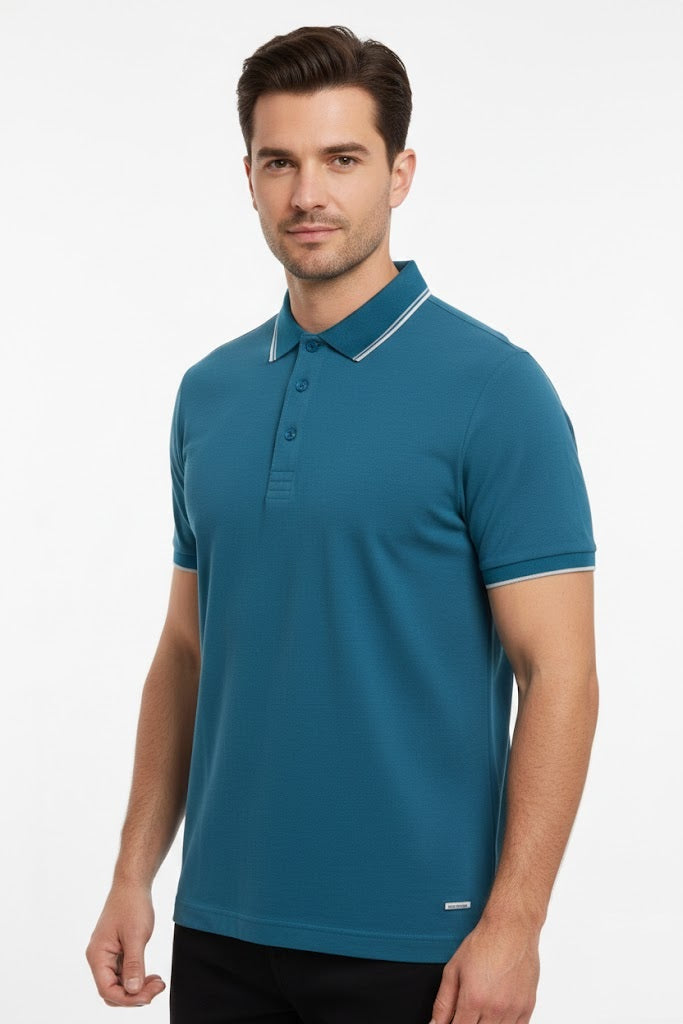 6th Sense Astonish Short Sleeve Polo Shirt - Balsam