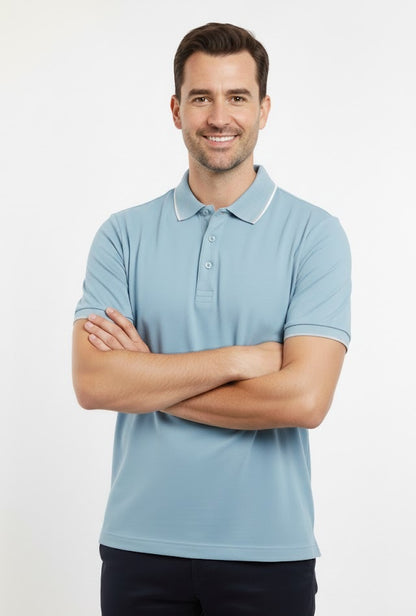 6th Sense Astonish Short Sleeve Polo Shirt - Delphi