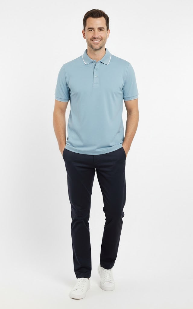 6th Sense Astonish Short Sleeve Polo Shirt - Delphi
