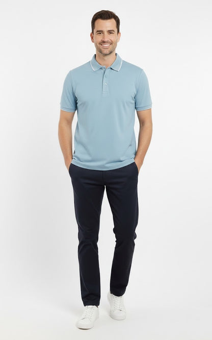 6th Sense Astonish Short Sleeve Polo Shirt - Delphi
