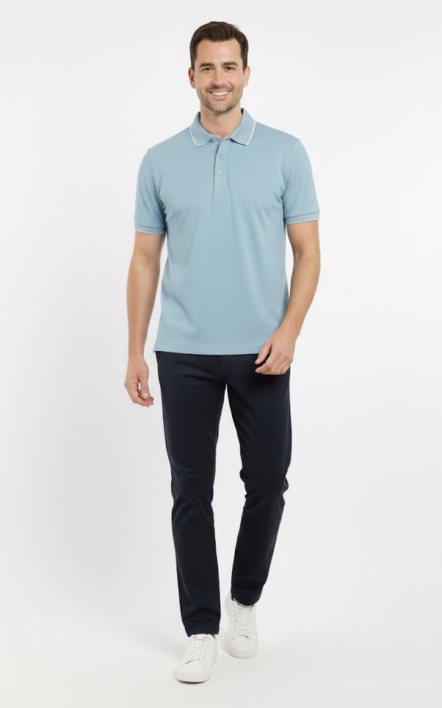 6th Sense Astonish Short Sleeve Polo Shirt - Delphi