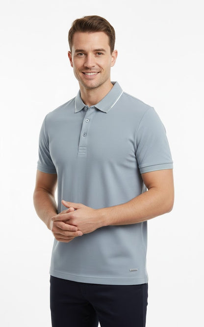 6th Sense Astonish Short Sleeve Polo Shirt - Quarry