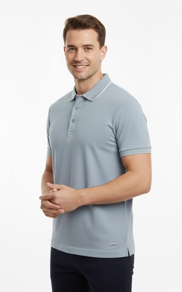 6th Sense Astonish Short Sleeve Polo Shirt - Quarry