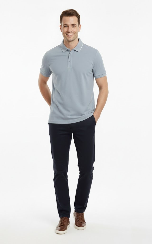 6th Sense Astonish Short Sleeve Polo Shirt - Quarry
