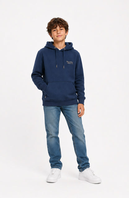 Superdry Unisex Essential Logo Hoodie - Sargasso Sea Blue