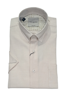 Dario Beltran Aviso Short Sleeve Casual Shirt - Beige