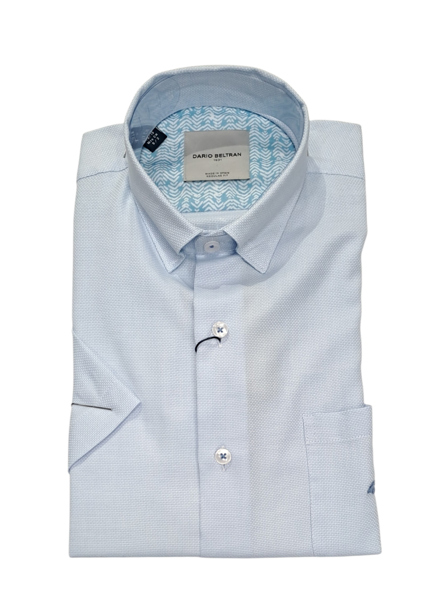 Dario Beltran Aviso Short Sleeve Casual Shirt - Blue