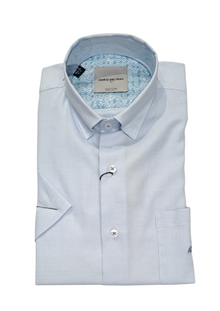Dario Beltran Aviso Short Sleeve Casual Shirt - Blue