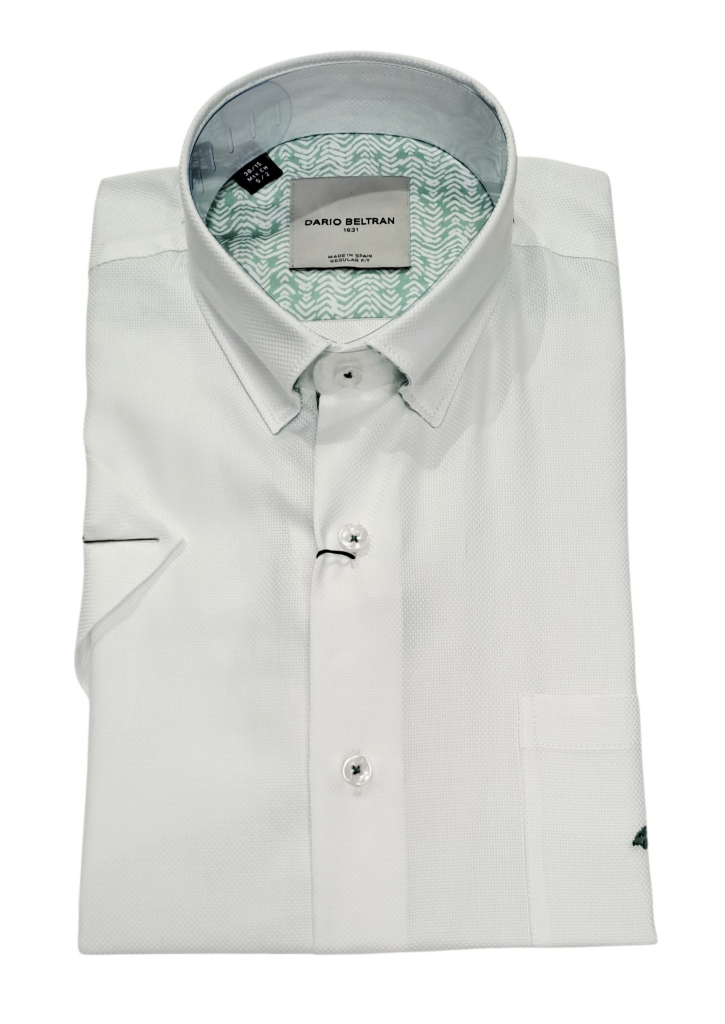 Dario Beltran Aviso Short Sleeve Casual Shirt - White