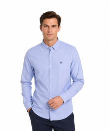 Original Penguin Oxford Long Sleeved Casual Shirt - Amparo Blue