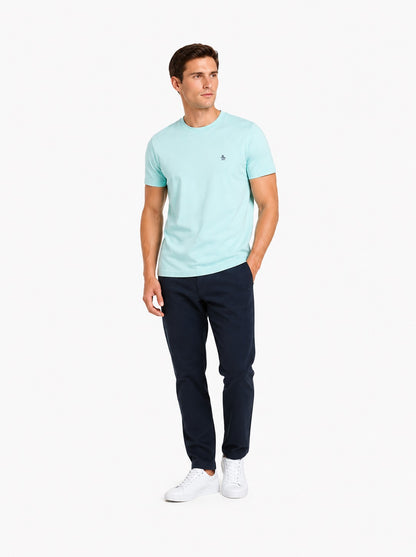 Original Penguin Pin Point Embroidered Pete T-Shirt - Blue Tint