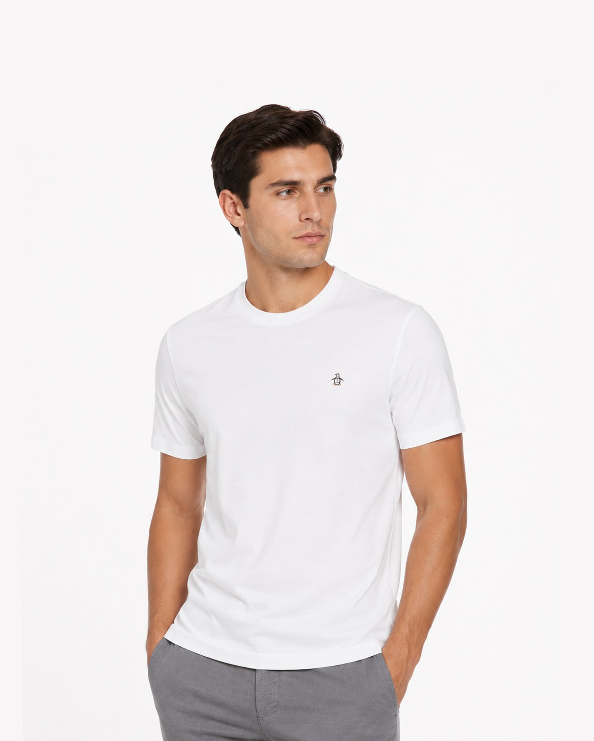 Original Penguin Icons Organic Cotton Jersey Pete T-Shirt - Bright White