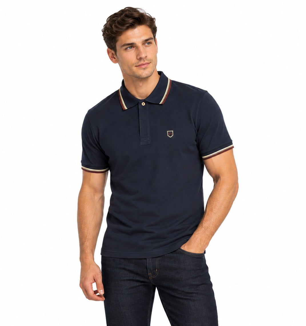 XV Kings Badgers Polo Shirt - Cobalt