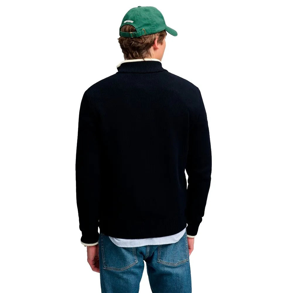 Superdry Straight Baffle Hybrid Jacket - Eclipse Navy