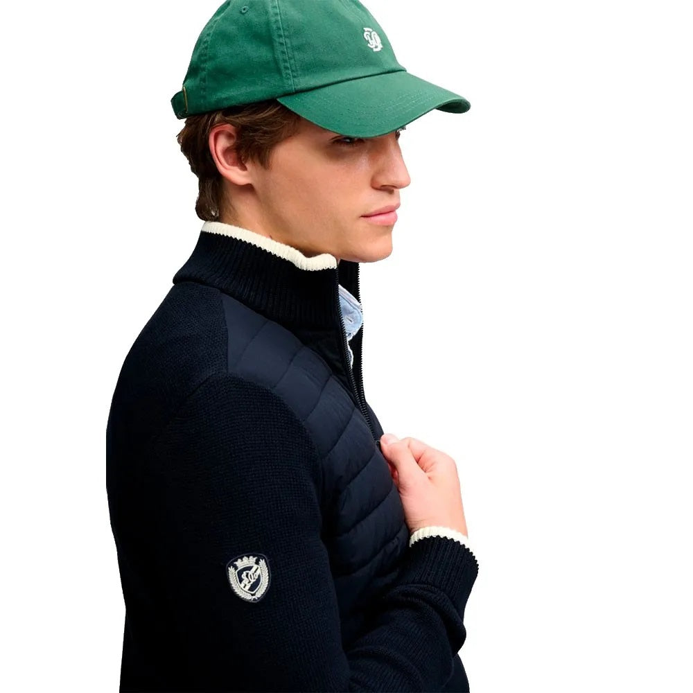 Superdry Straight Baffle Hybrid Jacket - Eclipse Navy