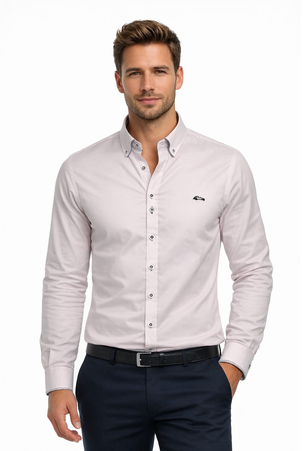 Dario Beltran Balas Long Sleeve Casual Shirt - Pink