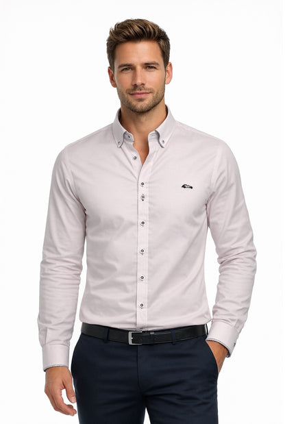 Dario Beltran Balas Long Sleeve Casual Shirt - Pink
