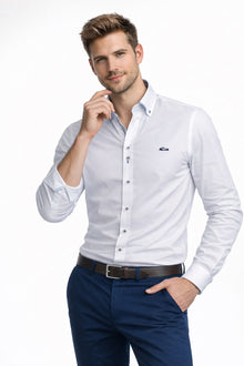 Dario Beltran Balas Long Sleeve Casual Shirt - White