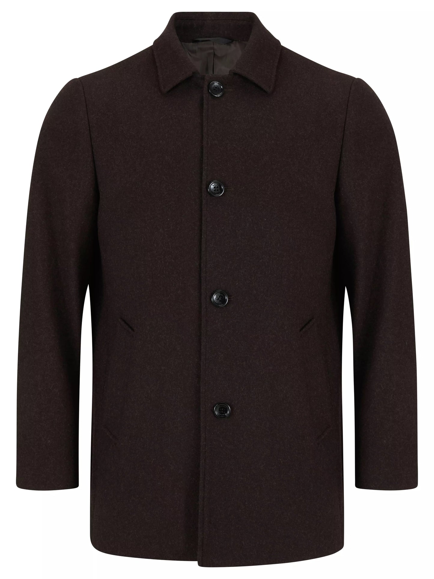 Remus Uomo Bales Regular Fit Tailored Coat - Dark Brown